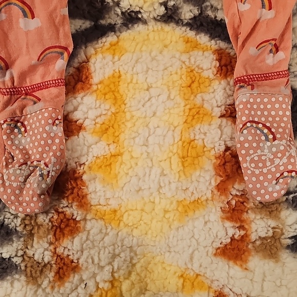 Kickee Pants Pink Rainbow Footie - Picture 4 of 4